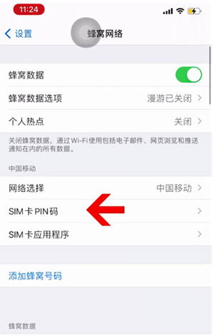 扶余苹果14维修网分享如何给iPhone14的SIM卡设置密码 