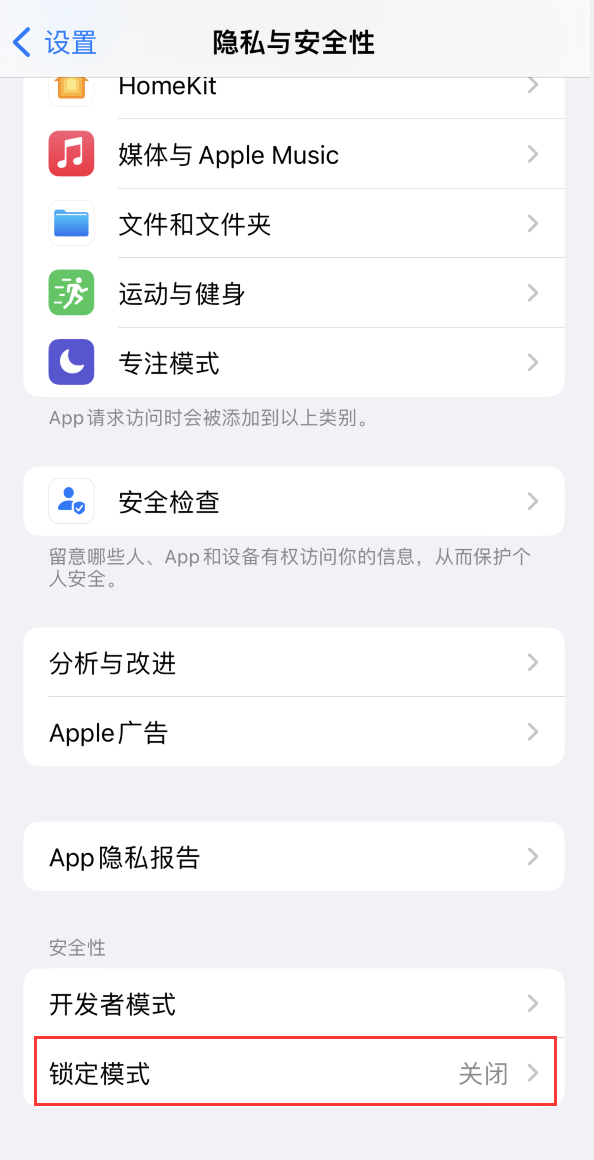 扶余苹果手机维修分享iOS 16 “锁定模式”是什么 